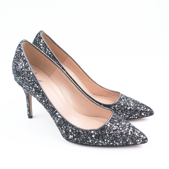 New JCREW Elsie Pumps in Gunmetal Glitter - Picture 6 of 6